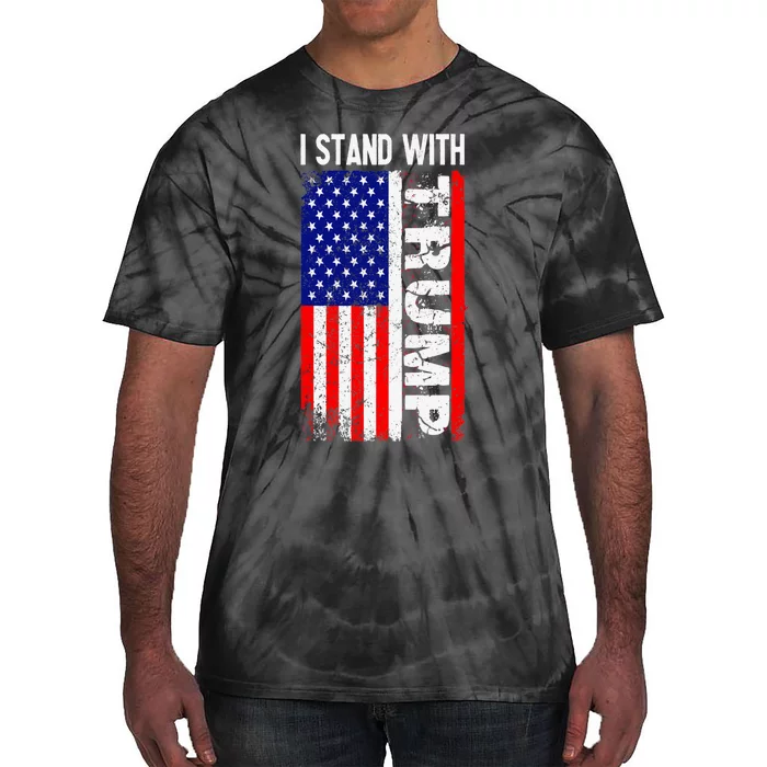 I Stand With President Trump Pro Trump Supporter Anti Biden Tie-Dye T-Shirt