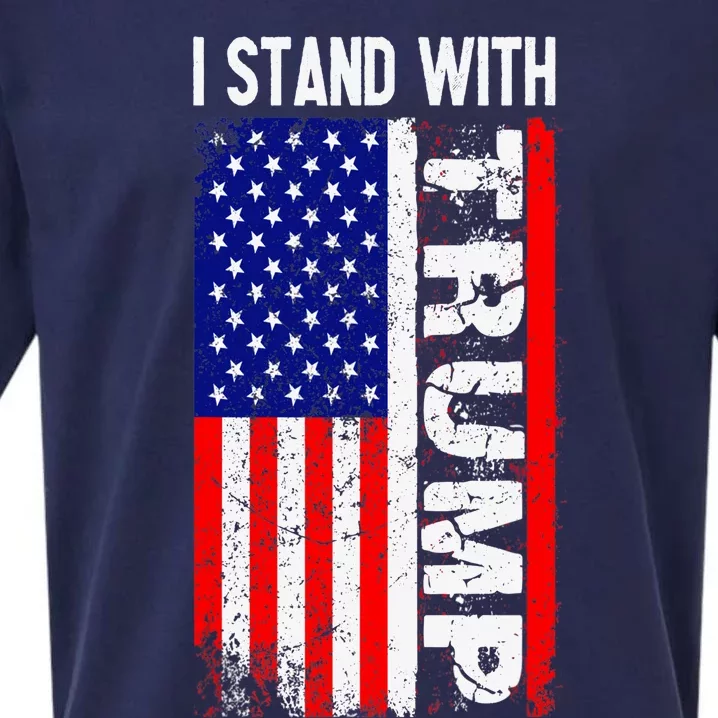 I Stand With President Trump Pro Trump Supporter Anti Biden Sueded Cloud Jersey T-Shirt