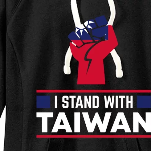 I Stand With Taiwan Raised Fist Gift Women's Fleece Hoodie