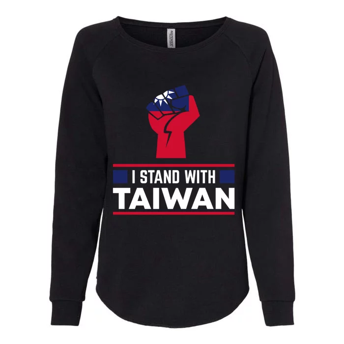 I Stand With Taiwan Raised Fist Gift Womens California Wash Sweatshirt