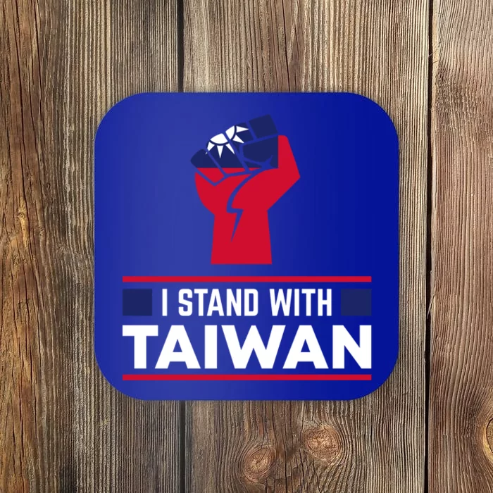 I Stand With Taiwan Raised Fist Gift Coaster