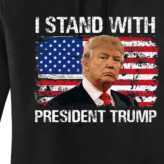 I Stand With Trump Funny Trump 2024 Convicted Felon 2 Side Women's Pullover Hoodie