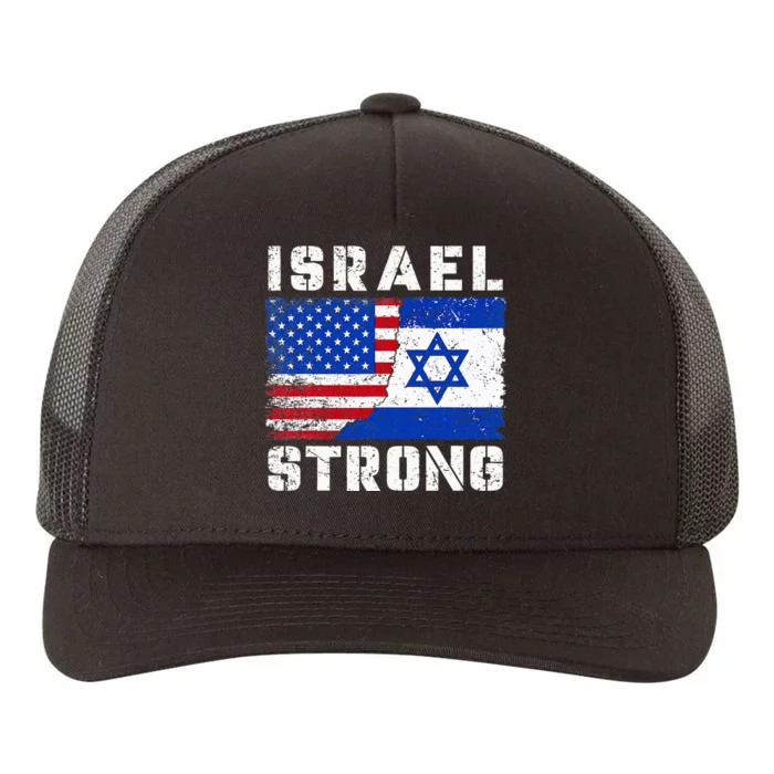 I Stand With Israel Pray For Israel US Israel Flag Yupoong Adult 5-Panel Trucker Hat