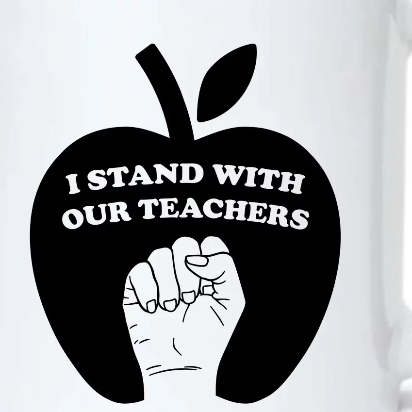 I Stand With Our Teachers & Stand Against Book Banning! Black Color Changing Mug