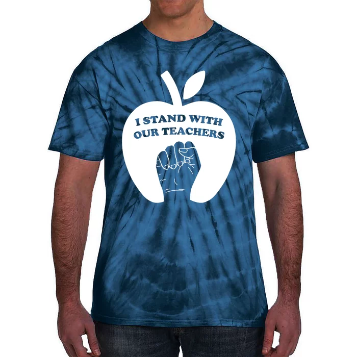 I Stand With Our Teachers & Stand Against Book Banning! Tie-Dye T-Shirt