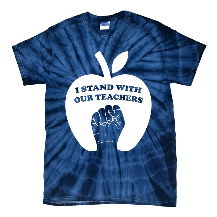 I Stand With Our Teachers & Stand Against Book Banning! Tie-Dye T-Shirt