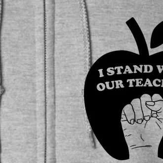 I Stand With Our Teachers & Stand Against Book Banning! Full Zip Hoodie