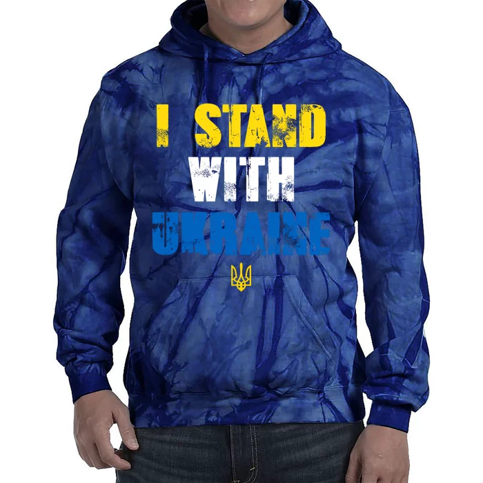 I Stand With Ukraine Tie Dye Hoodie