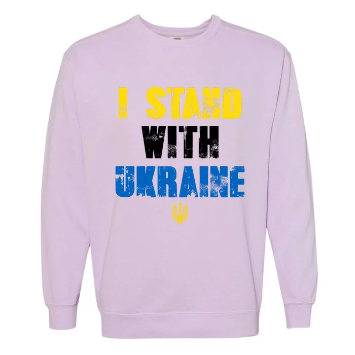 I Stand With Ukraine Garment-Dyed Sweatshirt