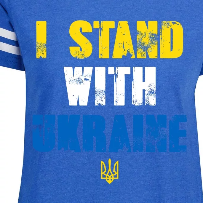 I Stand With Ukraine Enza Ladies Jersey Football T-Shirt