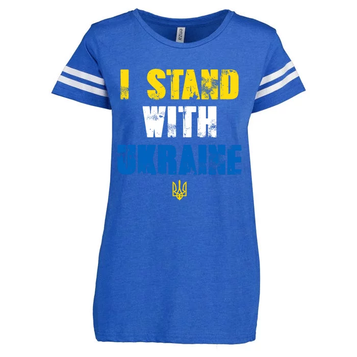 I Stand With Ukraine Enza Ladies Jersey Football T-Shirt