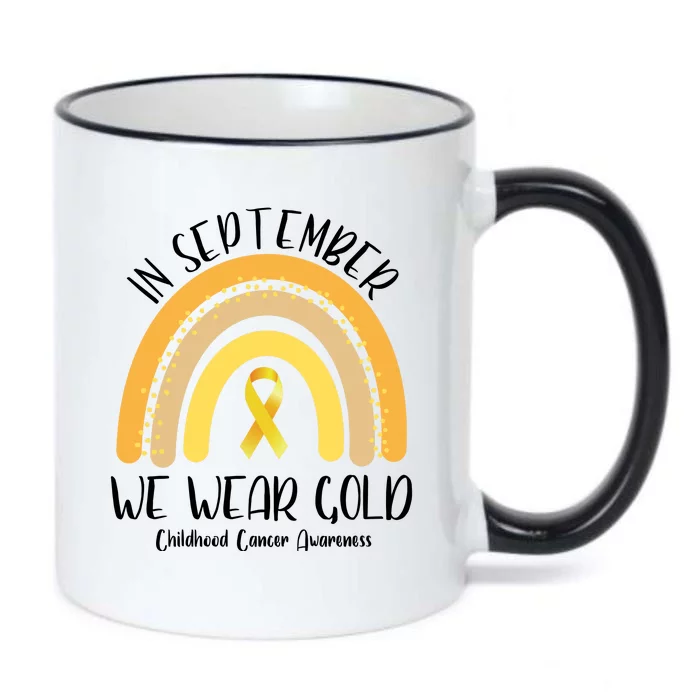 In September We Wear Gold Childhood Cancer Awareness Black Color Changing Mug