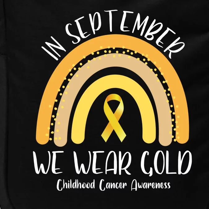 In September We Wear Gold Childhood Cancer Awareness Impact Tech Backpack