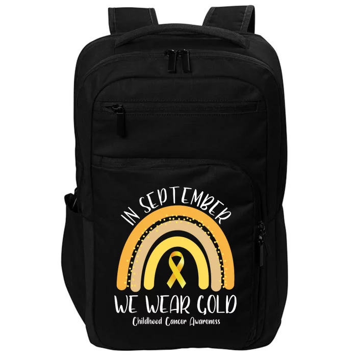 In September We Wear Gold Childhood Cancer Awareness Impact Tech Backpack