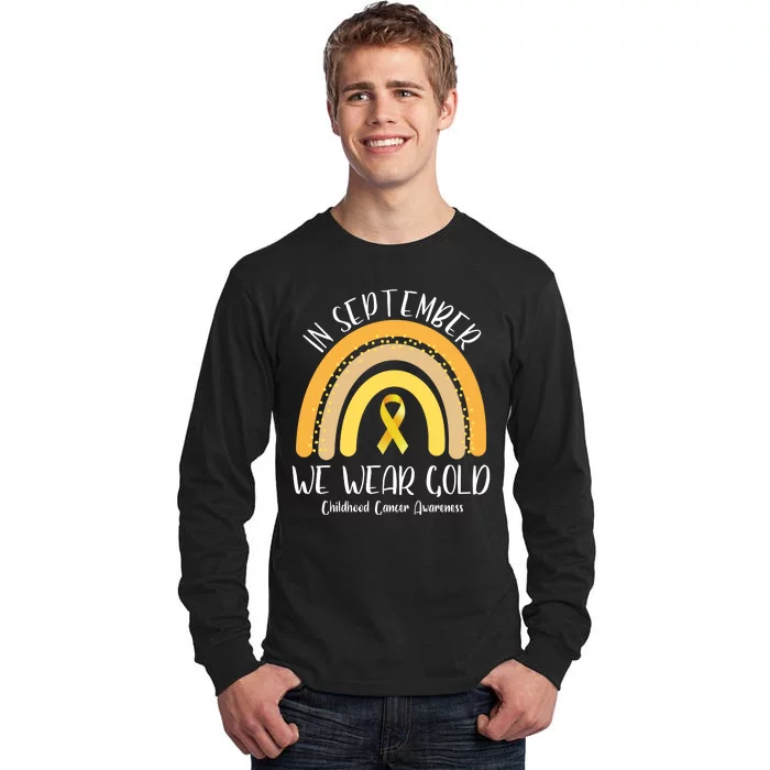 In September We Wear Gold Childhood Cancer Awareness Tall Long Sleeve T-Shirt