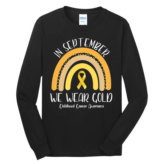 In September We Wear Gold Childhood Cancer Awareness Tall Long Sleeve T-Shirt