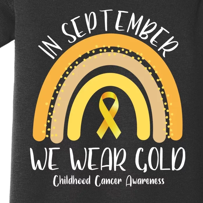 In September We Wear Gold Childhood Cancer Awareness Baby Bodysuit