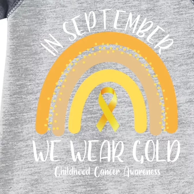 In September We Wear Gold Childhood Cancer Awareness Infant Baby Jersey Bodysuit