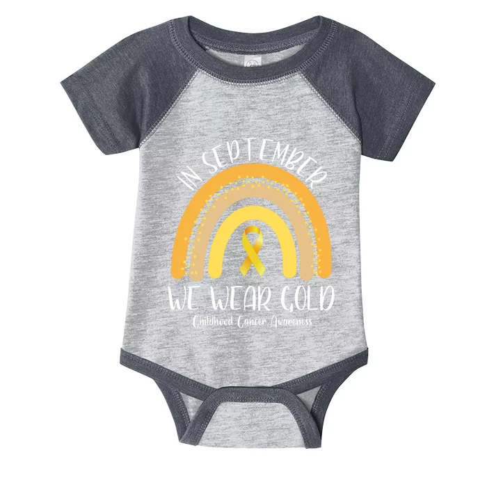 In September We Wear Gold Childhood Cancer Awareness Infant Baby Jersey Bodysuit