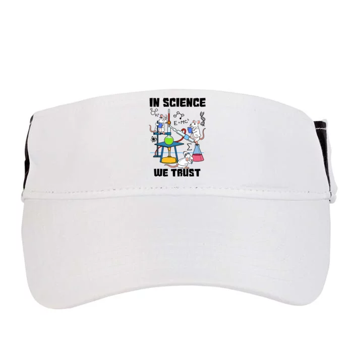 In Science We Trust Chemicals Chemist Mice Funny Laboratory Adult Drive Performance Visor