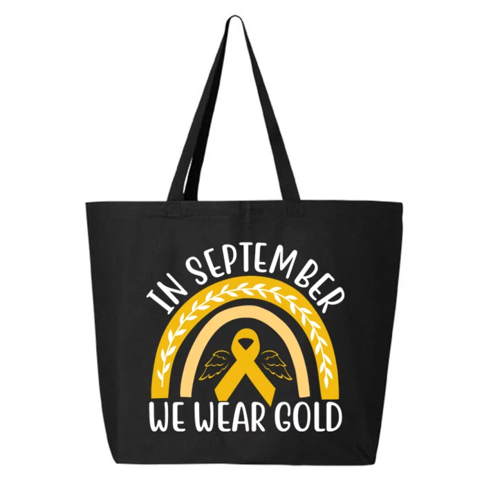 In September We Wear Gold Childhood Cancer 25L Jumbo Tote