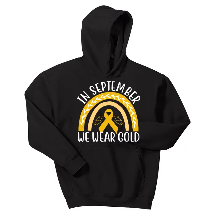 In September We Wear Gold Childhood Cancer Kids Hoodie