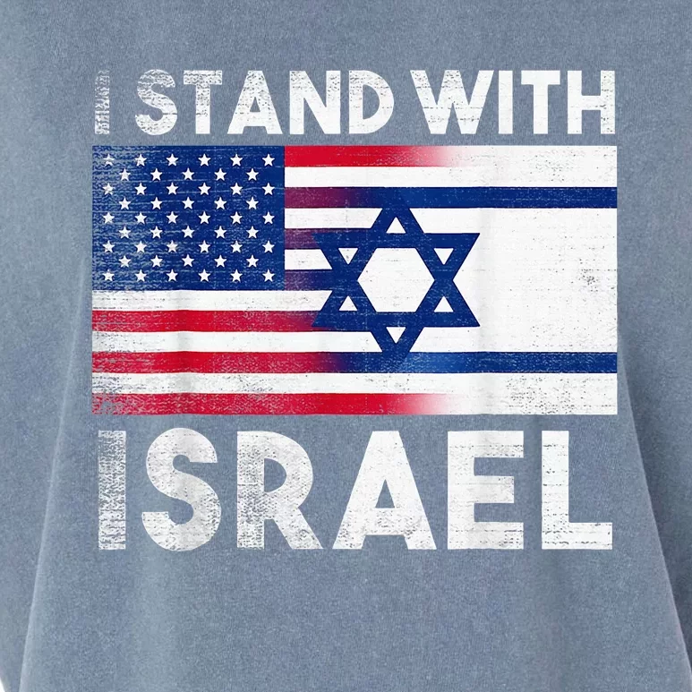 I Stand With Israel Pray For Israel US and Israel Flag Garment-Dyed Women's Muscle Tee