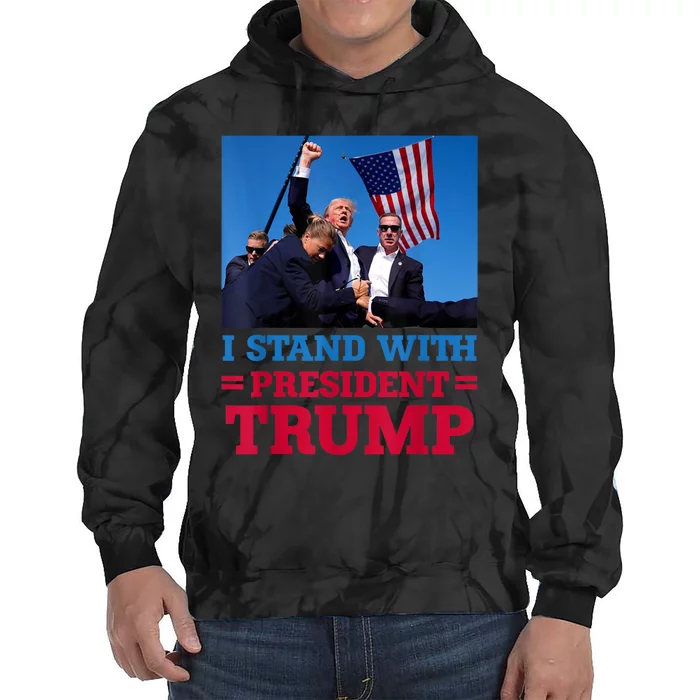 I Stand With President Trump After The Shooting At His Rally Tie Dye Hoodie