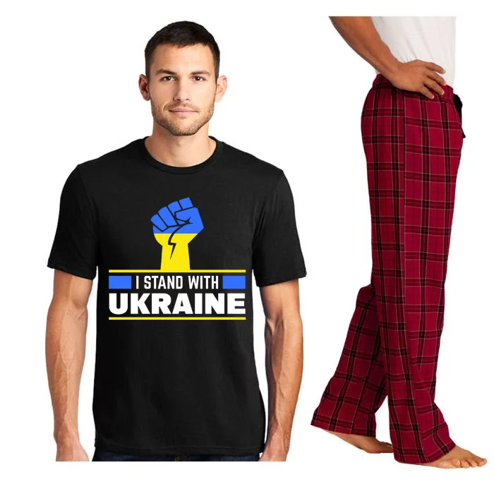 I Stand With Ukraine Support Love Peace Fist Pajama Set