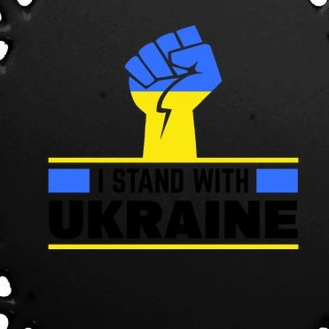 I Stand With Ukraine Support Love Peace Fist Oval Ornament