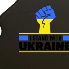I Stand With Ukraine Support Love Peace Fist Tree Ornament
