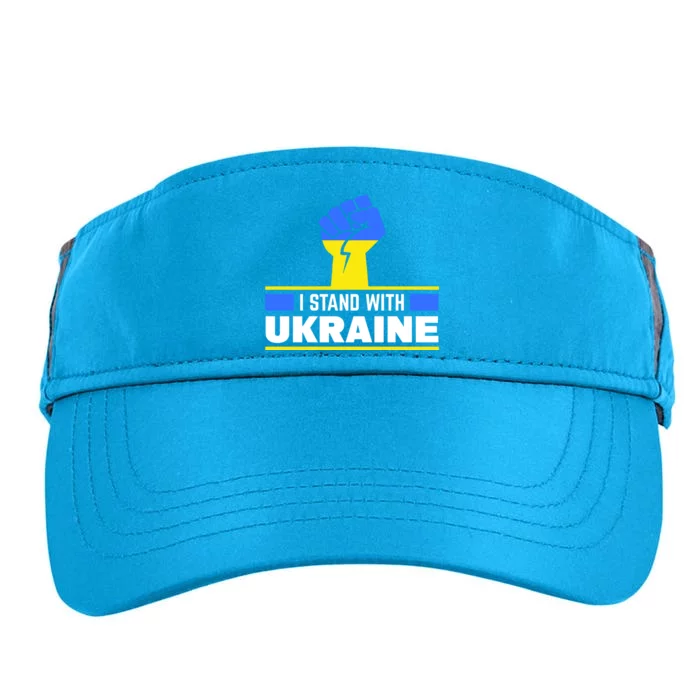 I Stand With Ukraine Support Love Peace Fist Adult Drive Performance Visor