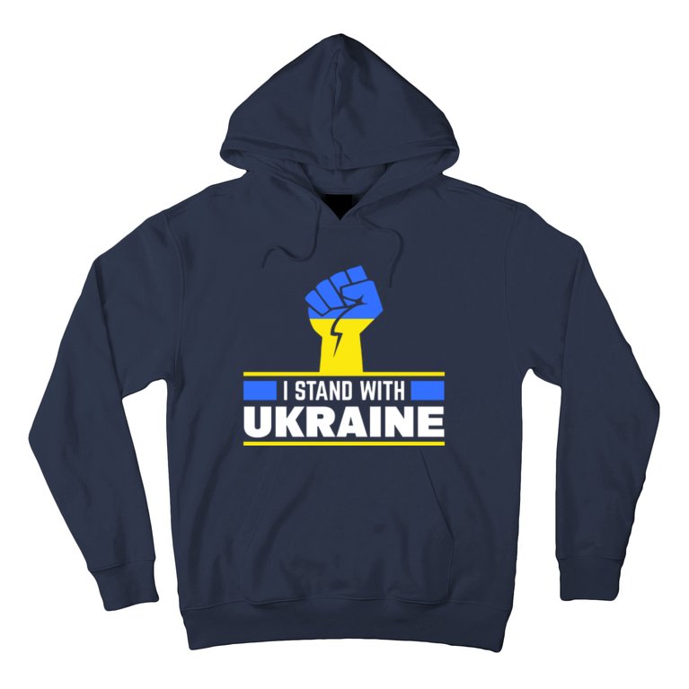 I Stand With Ukraine Support Love Peace Fist Hoodie