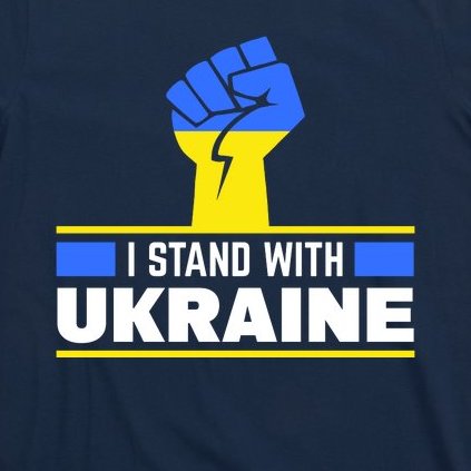 I Stand With Ukraine Support Love Peace Fist T-Shirt