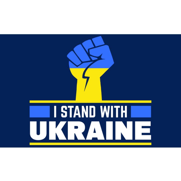 I Stand With Ukraine Support Love Peace Fist Bumper Sticker