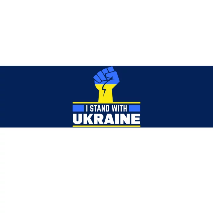 I Stand With Ukraine Support Love Peace Fist Bumper Sticker