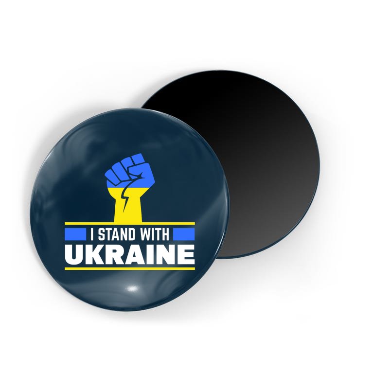 I Stand With Ukraine Support Love Peace Fist Magnet