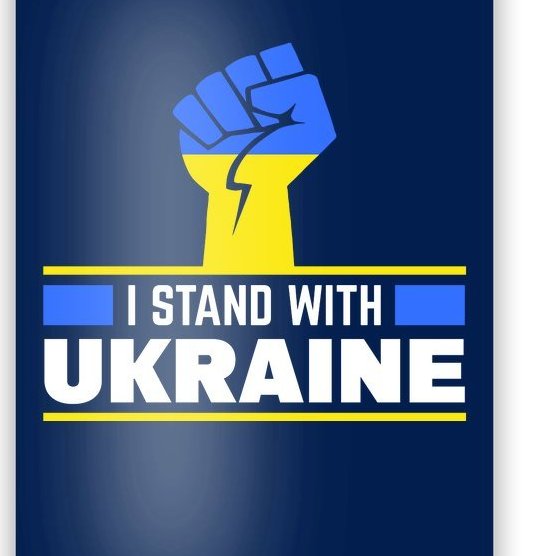 I Stand With Ukraine Support Love Peace Fist Poster