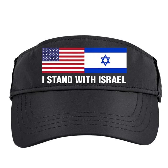 I Stand With Israel American Flag Israeli Flag Adult Drive Performance Visor