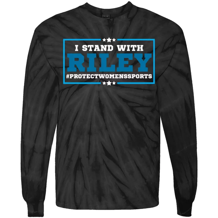 I Stand With Riley Gaines #ProtectWomensSports Tie-Dye Long Sleeve Shirt