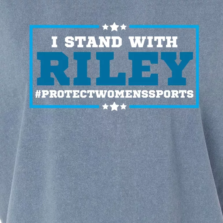 I Stand With Riley Gaines #ProtectWomensSports Garment-Dyed Women's Muscle Tee