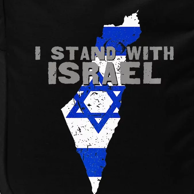 I Stand With Israel Map Flag Jerusalem Hebrew Jew Israelite Impact Tech Backpack