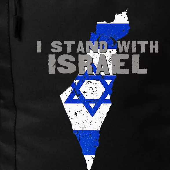 I Stand With Israel Map Flag Jerusalem Hebrew Jew Israelite Daily Commute Backpack