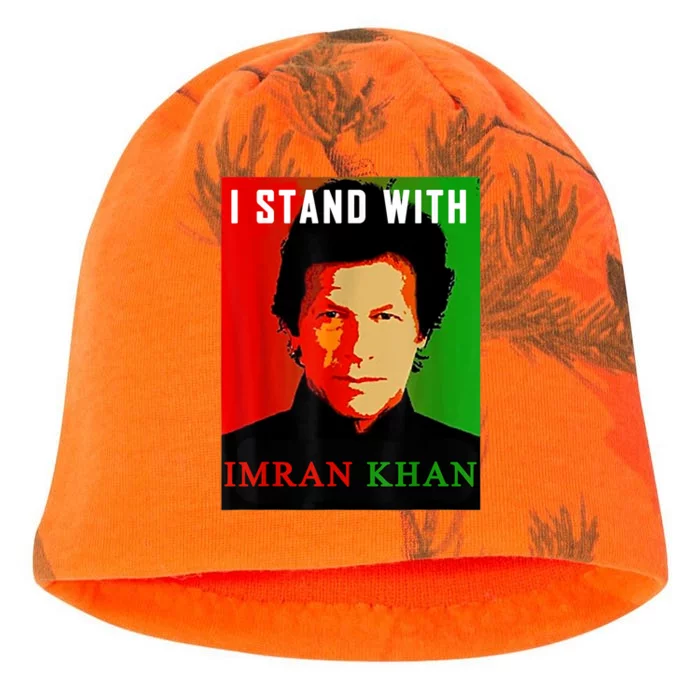 I Stand With Imran Khan PTI Pakistan Support Freedom Kati - Camo Knit Beanie