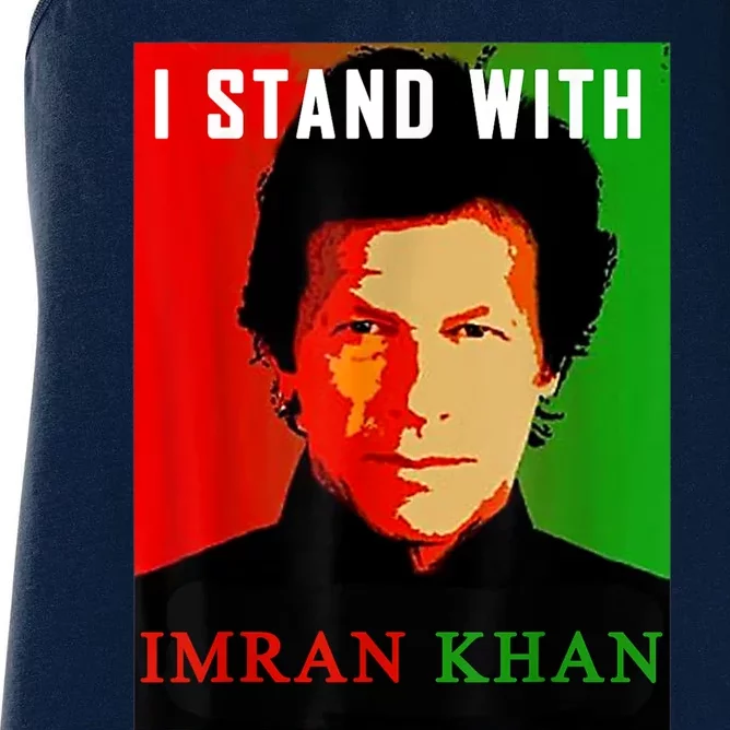 I Stand With Imran Khan PTI Pakistan Support Freedom Women's Racerback Tank