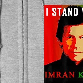 I Stand With Imran Khan PTI Pakistan Support Freedom Full Zip Hoodie