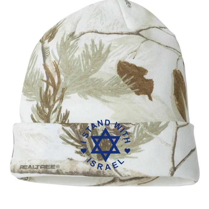 I Stand With Israel Israeli Flag Jewish Star Of David Kati - 12in Camo Beanie