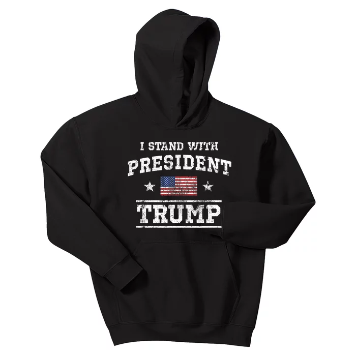 I Stand With President Trump Kids Hoodie