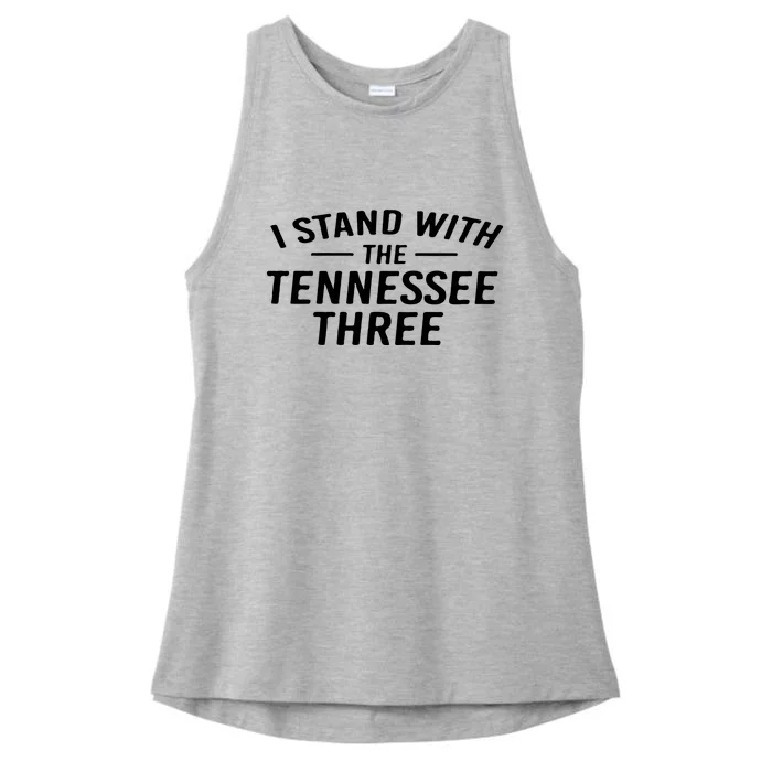 I Stand With The Tennessee Three Retro Ladies Tri-Blend Wicking Tank