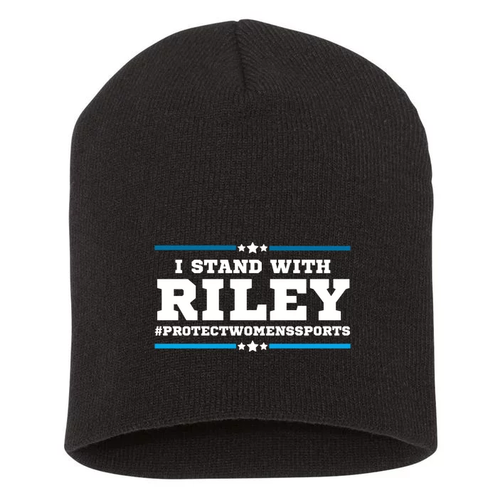 I Stand With Riley Gaines #ProtectWomensSports Short Acrylic Beanie